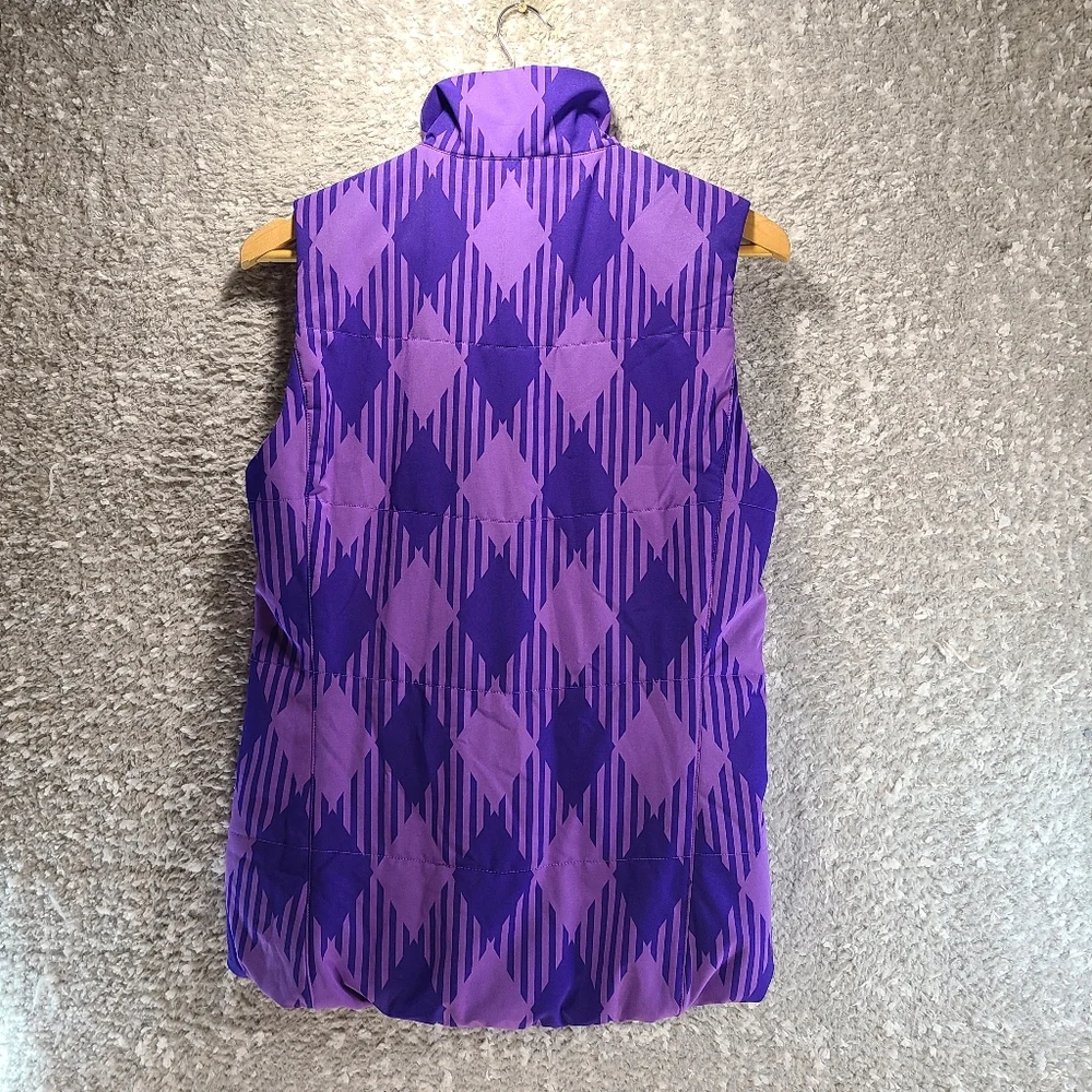 Nike Golf Sport Thermal Full‎ Zip Vest Size Small Purple Polyester Blend
